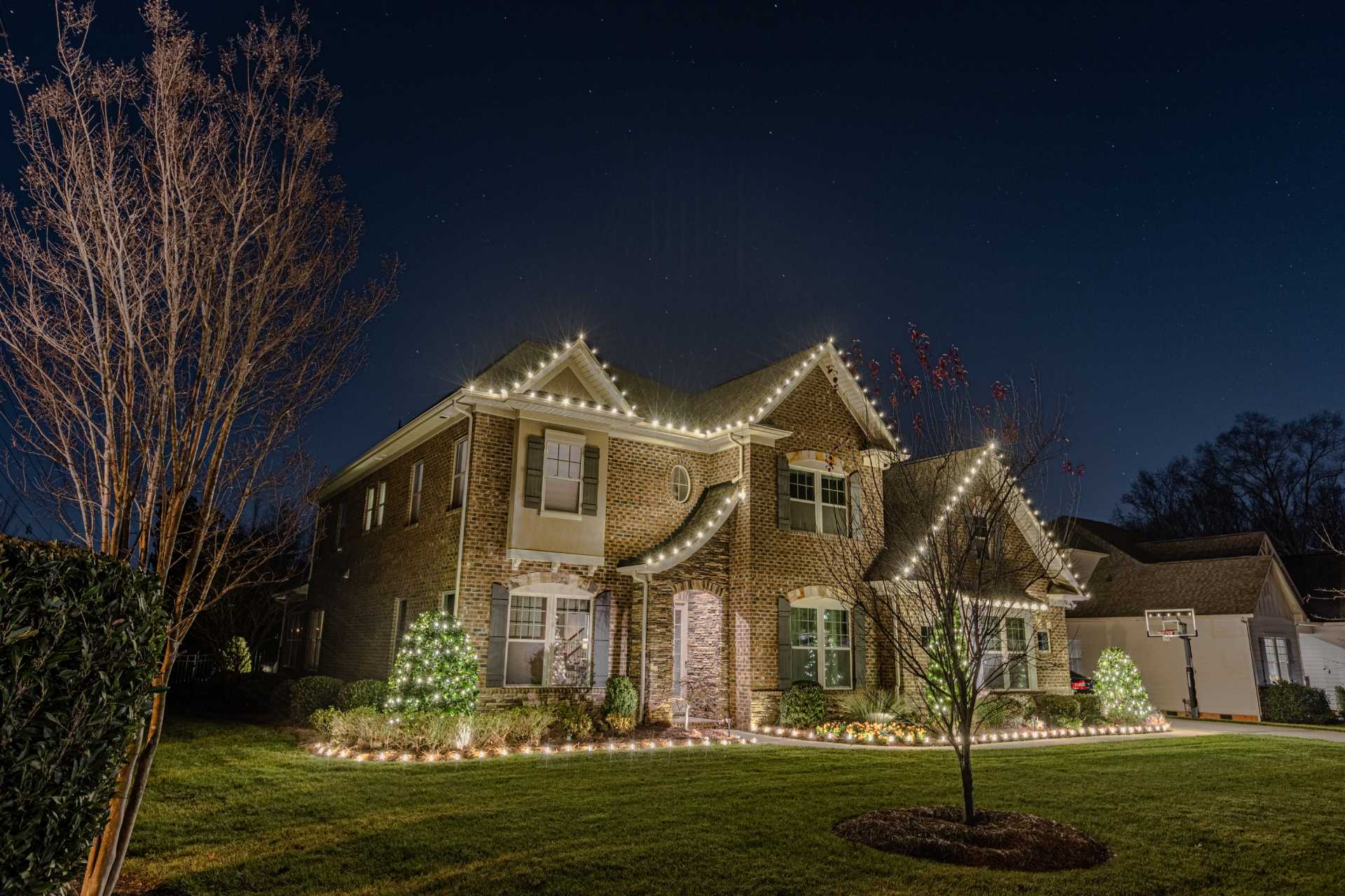 holiday light installation